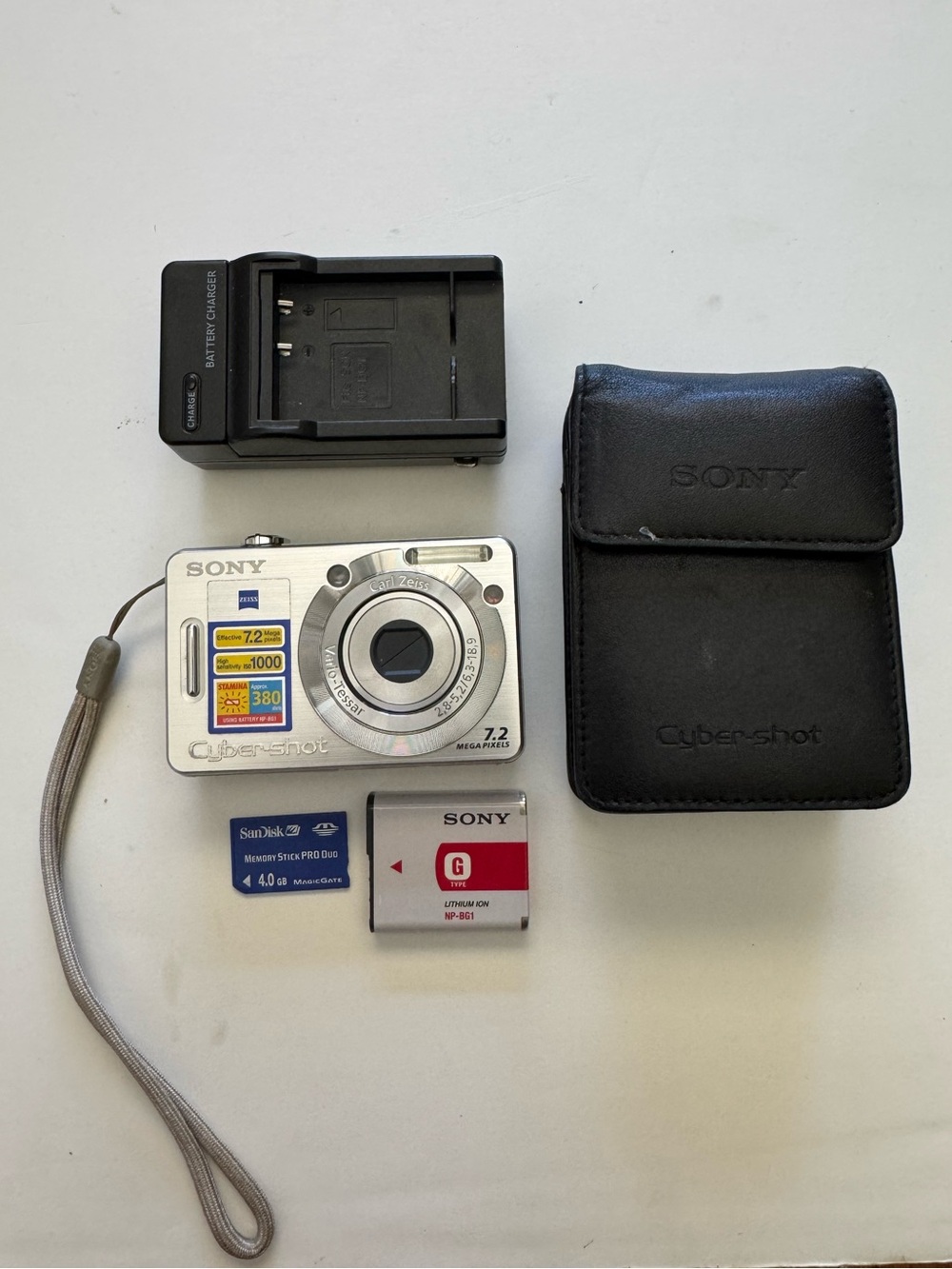 Sony Silver Cyber-shot 7.2 Megapixels Digital Camera with Accessories